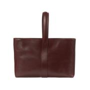 Bordeaux Leren Handtas Ines De La Fressange Paris , Red , Dames