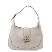 Pre-owned Leather shoulder-bags Gucci Vintage , White , Dames