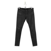 Pre-owned Cotton jeans Yves Saint Laurent Vintage , Black , Dames