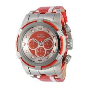 Zeus Herenhorloge - Rode Wijzerplaat Invicta Watches , Gray , Heren