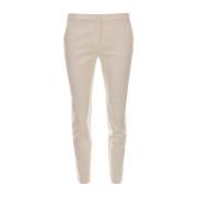 Crèmekleurige broek met gestikte details en gestreken vouw Pinko , Bei...