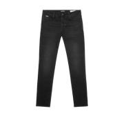 Zwarte Denim Tapered Fit Jeans Antony Morato , Black , Heren