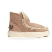 Nude Suède Sneakers Mou , Beige , Dames