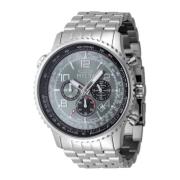 Aviator Quartz Horloge - Grijze Wijzerplaat Invicta Watches , Gray , H...