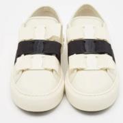 Pre-owned Leather sneakers Salvatore Ferragamo Pre-owned , White , Dam...