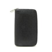 Pre-owned Leather wallets Louis Vuitton Vintage , Black , Heren