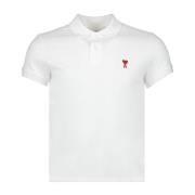 Hartvriend Polo Shirt Unisex Ami Paris , White , Heren