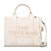 Witte leren schoudertas met logo Marc Jacobs , White , Dames