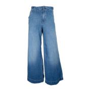 Elegante Zephyrus Jeans in Blauw Denim Hugo Boss , Blue , Dames