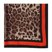 Luipaardprint Zijden Foulard Sjaal Dolce & Gabbana , Multicolor , Dame...