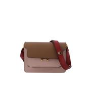 Multicolor Leren Mini Trunk Schoudertas Marni , Multicolor , Dames