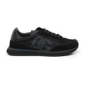 Zwarte Sneakers met Logoed Tongue Dolce & Gabbana , Black , Heren