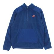 Hoge Hals Fleece Ritsjas Blauw/Oranje Nike , Blue , Heren