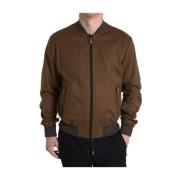 Bomber Jackets Dolce & Gabbana , Brown , Heren