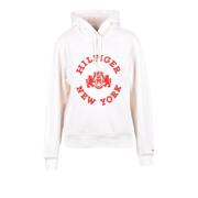 Stijlvolle Sweatshirt met Katoen-Polyester Mix Tommy Hilfiger , White ...