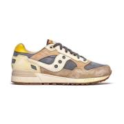 Retro Mesh Sneakers Donkergrijs Zand Saucony , Multicolor , Heren