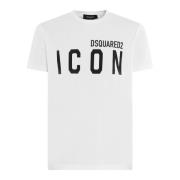 Groot Icon T-shirt in wit Dsquared2 , White , Heren