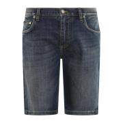 Stretch Denim Shorts in Blauw Dolce & Gabbana , Blue , Heren