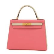 Pre-owned Leather handbags Hermès Vintage , Pink , Dames