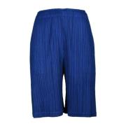 Pleats Please Polyester Broek Issey Miyake , Blue , Dames