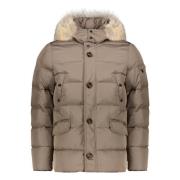 Bontgevoerde capuchon parka Moorer , Beige , Heren