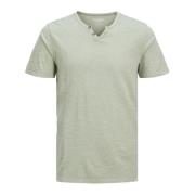 Split Neck Heren T-shirt Jack & Jones , Green , Heren