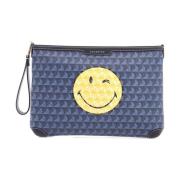 SmileyWorld® Eyes Pochette Tas Anya Hindmarch , Blue , Dames