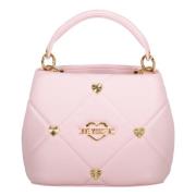 Gewatteerde Handtas met Afneembare Kettingriem Love Moschino , Pink , ...