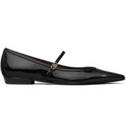 Dubbele T-gesp Mary Jane Balletschoenen Tory Burch , Black , Dames