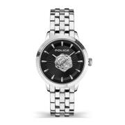 Roestvrijstalen kwarts analoog horloge Police , Gray , Dames