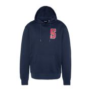 Blauwe katoenen hoodie Schott NYC , Blue , Heren