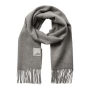 Zacht Grijs Melange Fringed Sjaal Sofie Schnoor , Gray , Dames