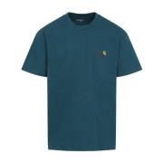 Malachite American Script T-Shirt Carhartt Wip , Green , Heren