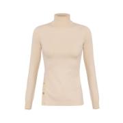 Stijlvolle Gebreide Top Elisabetta Franchi , Beige , Dames