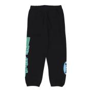 Zwarte Fleece Trainingsbroek Mannen HUF , Black , Heren