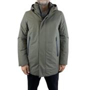 Groene Parka Jas met Capuchon Ecoalf , Green , Heren