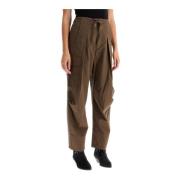 Cargo Broek met Verstelbare Taille Isabel Marant Étoile , Brown , Dame...