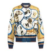 Zijden bomberjack Dolce & Gabbana , Multicolor , Heren