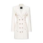 Elegante double-breasted blazer met knoopdetail Pinko , White , Dames