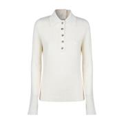 Lichte wol polo beige room Courrèges , Beige , Dames