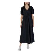 Linnen Viscose Jurk voor Dames Lente/Zomer b.young , Black , Dames