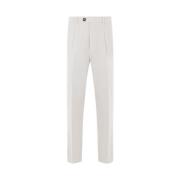 Witte katoenen vrijetijdsbroek Brunello Cucinelli , White , Heren