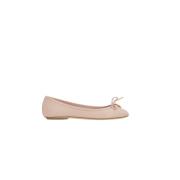 Beige Leren Ballerina Schoenen met Charme Chloé , Beige , Dames