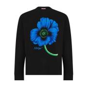 Klaproos Bloem Logo Klassiek T-shirt Kenzo , Black , Heren