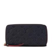 Pre-owned Leather wallets Louis Vuitton Vintage , Blue , Dames