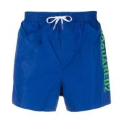 Blauw/Groen Logo Zwemshorts Dsquared2 , Blue , Heren