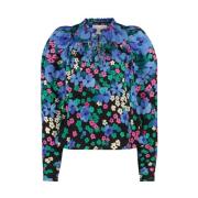 Blauwe Pansy Rain Top met Strik Fabienne Chapot , Blue , Dames