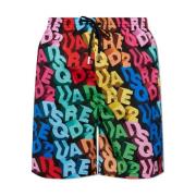 Zwembroek met logo Dsquared2 , Multicolor , Heren