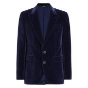 Blauwe Jas voor Mannen Dolce & Gabbana , Blue , Heren