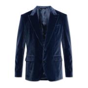 Fluwelen blazer Dolce & Gabbana , Blue , Heren